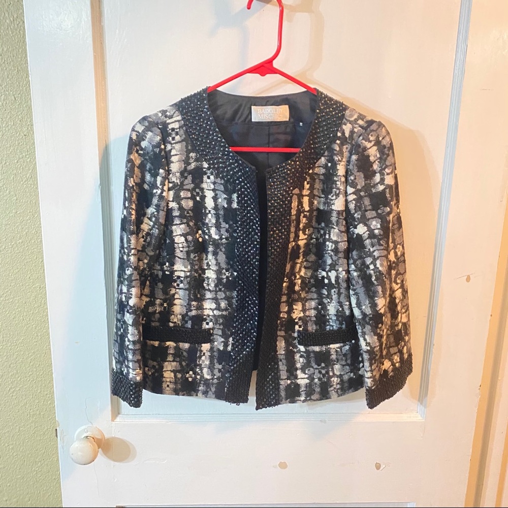 Badgley Mischka embellished blazer size S
